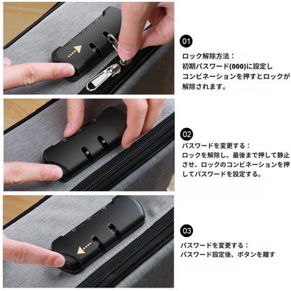 【大容量＆多層収納】貴重書類を整理して守るパスワード付きドキュメントバッグ｜整理・持ち運びにも最適！